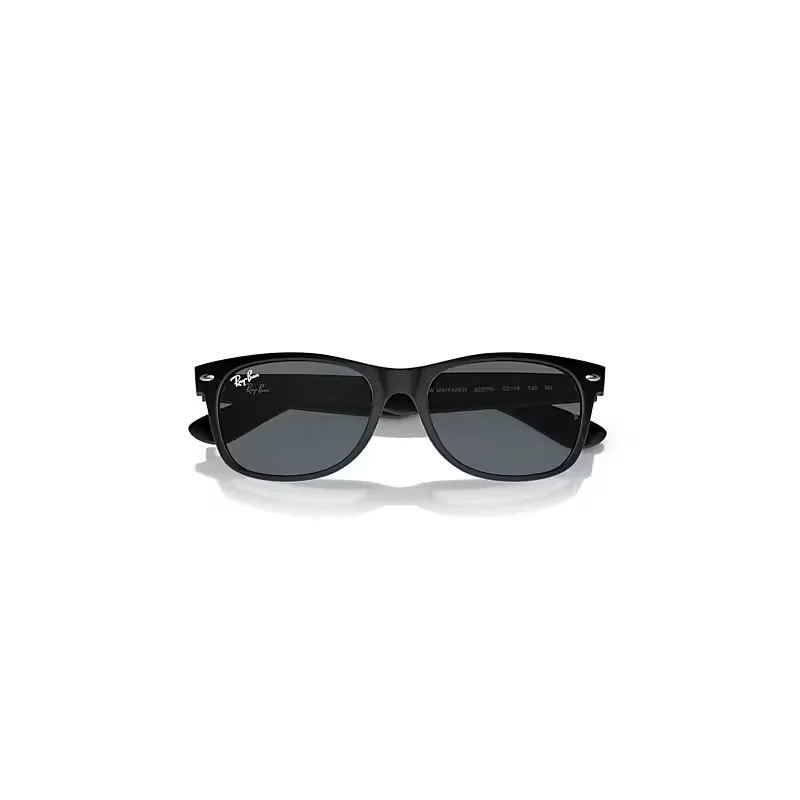 New Wayfarer Classic Sunglasses Black Frame Blue Lenses by Ray-Ban