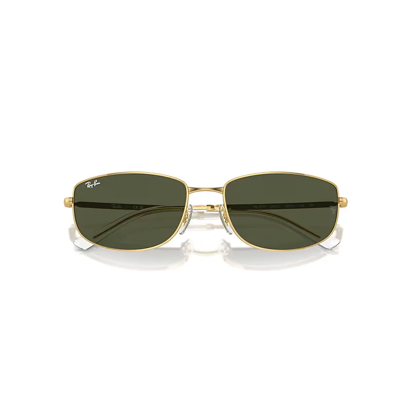 Rb3732 Sunglasses Arista Gold Frame Green Lenses by Ray-Ban