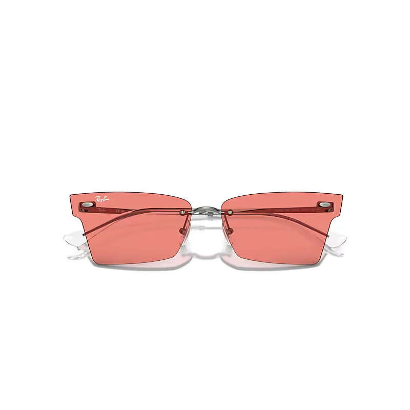 Xime Bio-Based Sunglasses Gunmetal Frame Pink Lenses by Ray-Ban