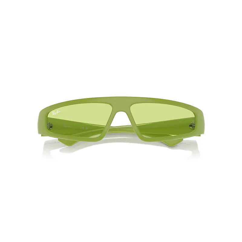 Izaz Bio-Based Sunglasses Apple Green Frame Green Lenses by Ray-Ban