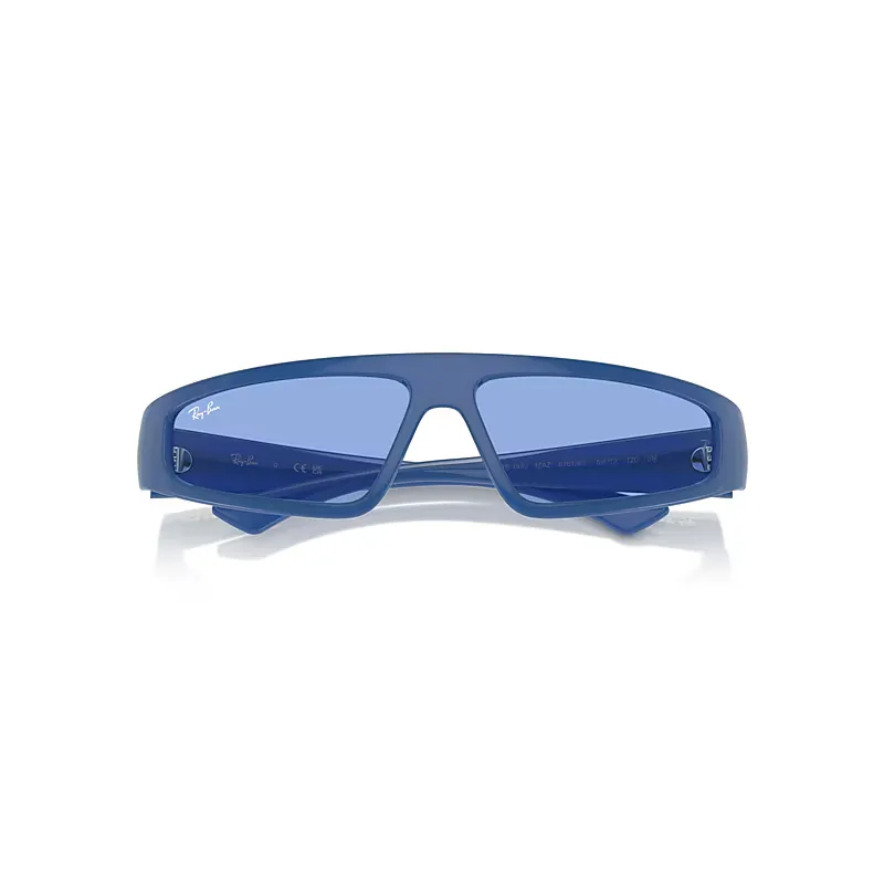 Izaz Bio-Based Sunglasses Electric Blue Frame Blue Lenses by Ray-Ban