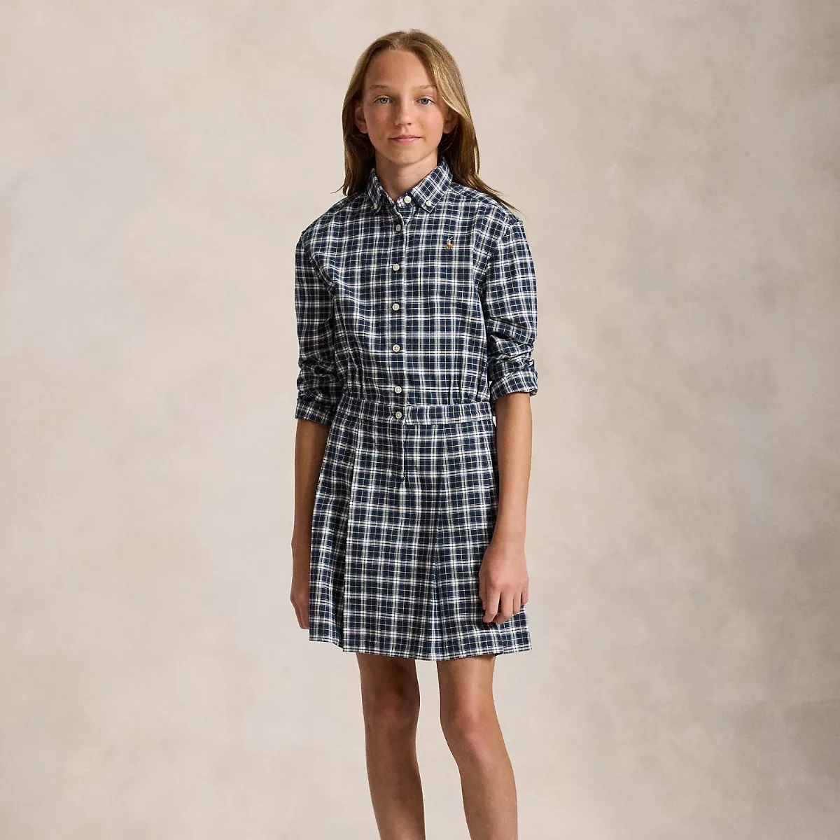 Plaid Cotton Oxford Shirtdress by Ralph Lauren