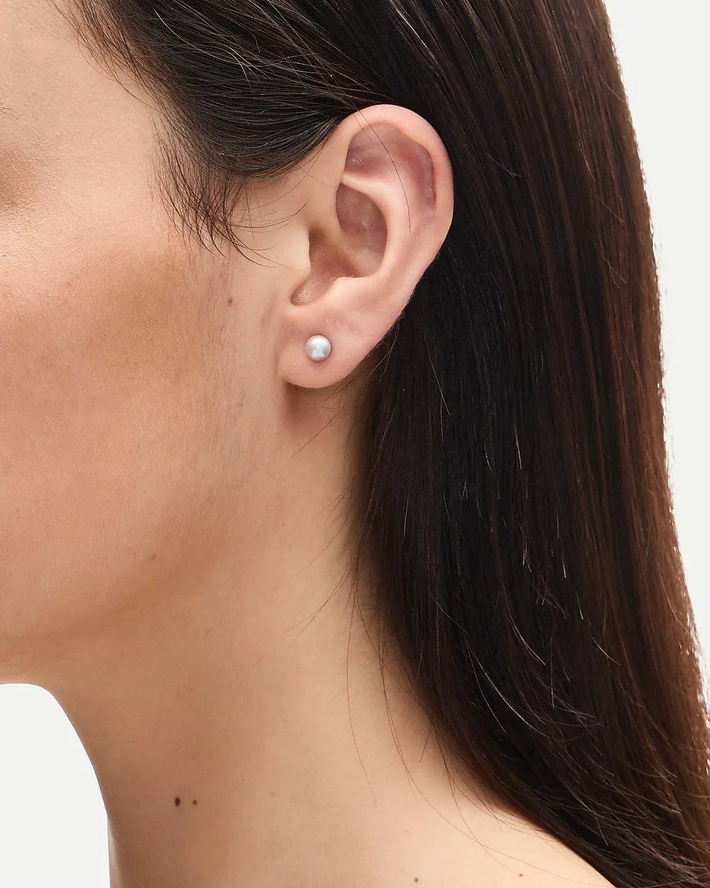Grey Freshwater Pearl Stud Earrings