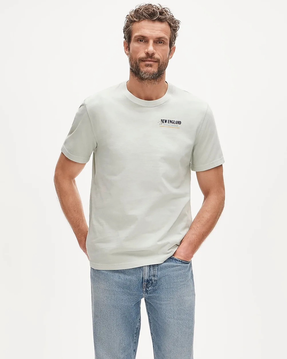Vintage-Wash Cotton Graphic T-Shirt