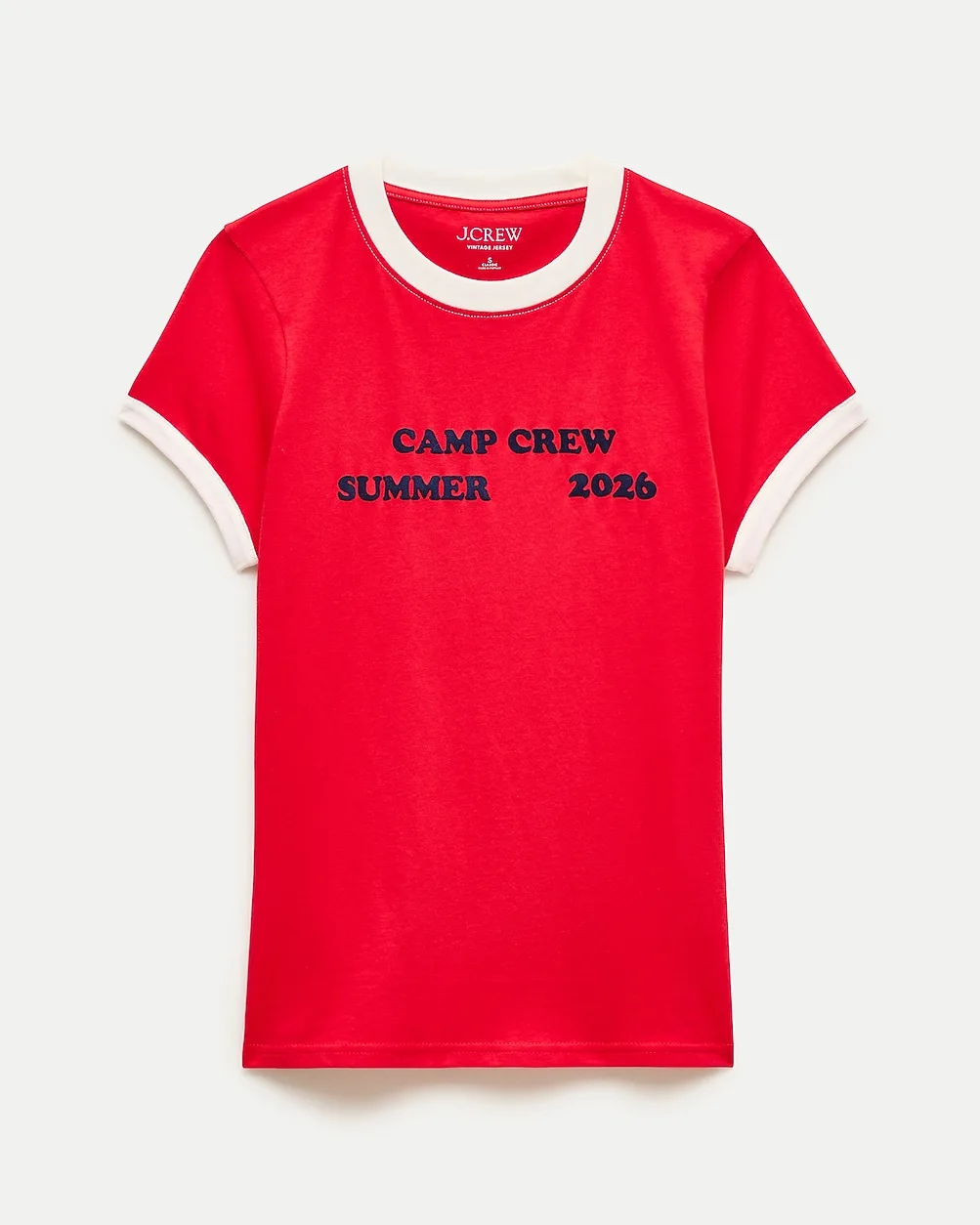Camp Crew Ringer T-Shirt in Vintage Jersey by J.Crew