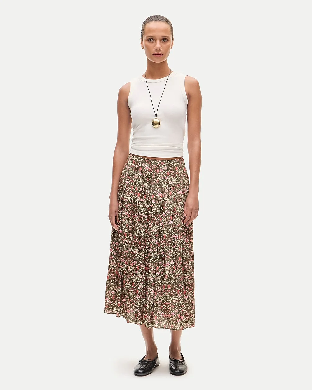 Midi Skirt in Liberty® Floral Crepe De Chine Fabric by J.Crew
