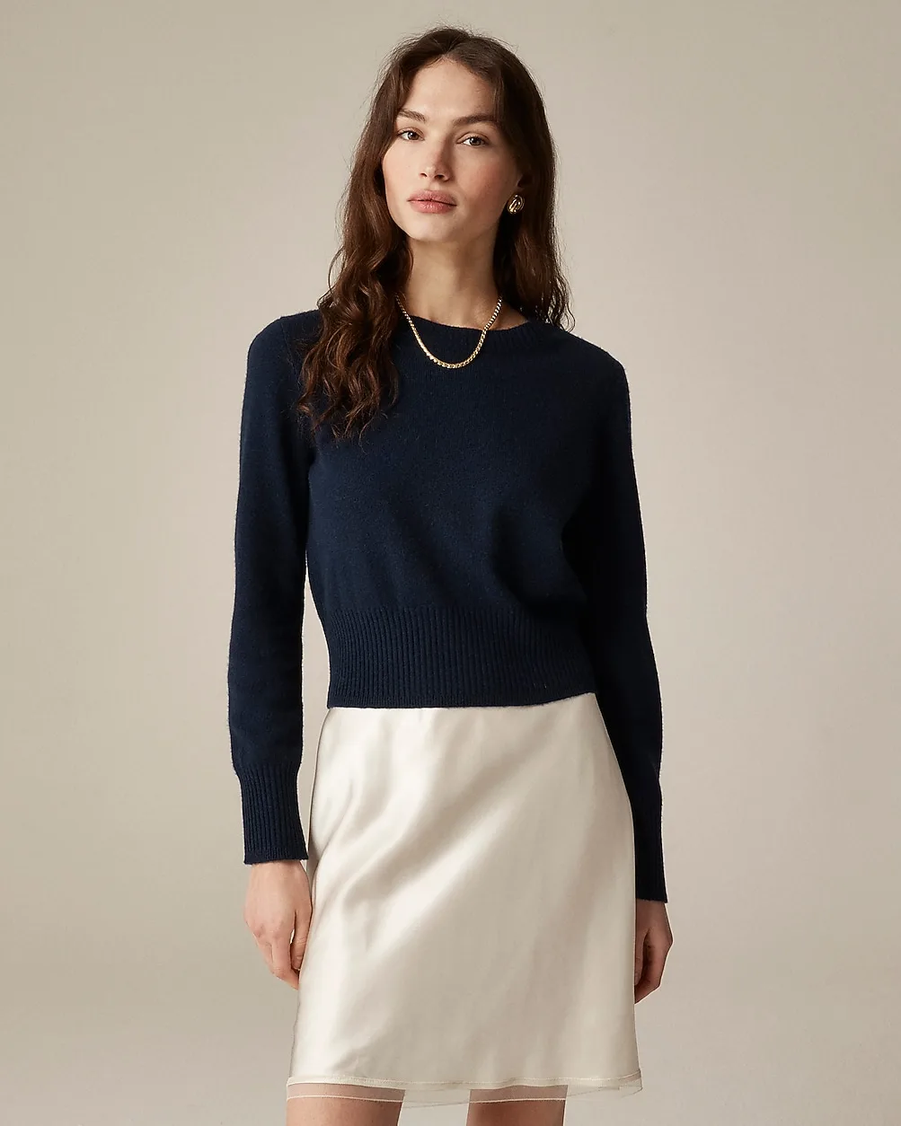 Cashmere Shrunken Crewneck Sweater by J.Crew
