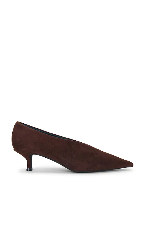 Ida-Mae Pump in Chocolate by Jeffrey Campbell