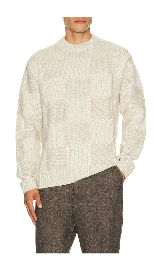 Check Knit Sweater by Les Deux
