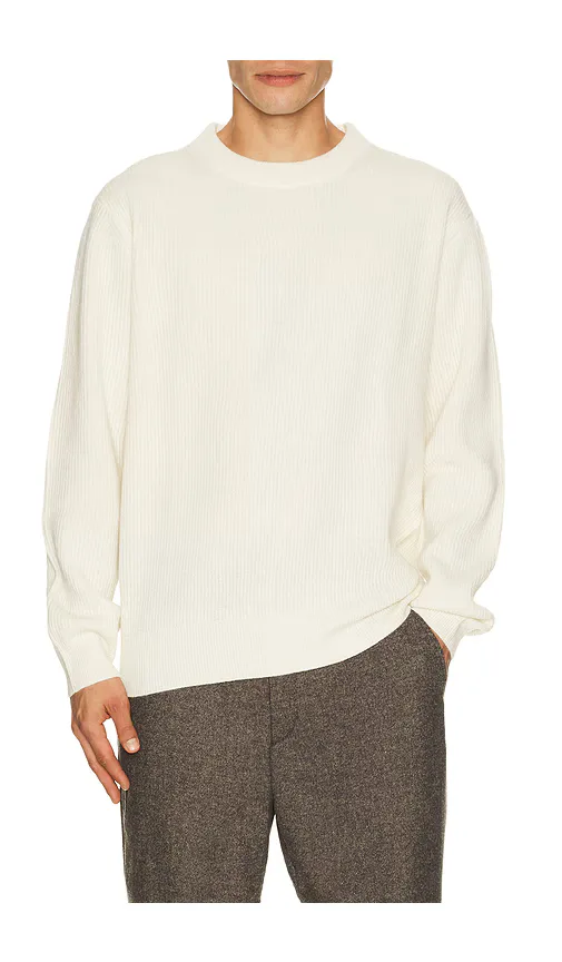 Wool Rib Roundneck Knit Sweater by Les Deux