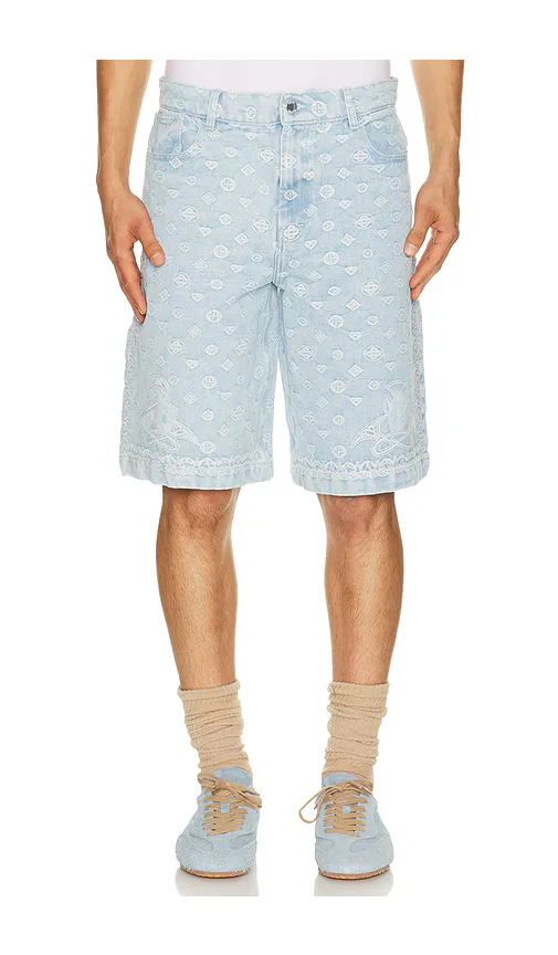 Carpet Jacquard Baggy Denim Shorts by Casablanca