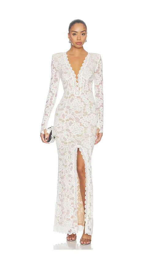 Delphine Longsleeve Lace Gown by Nookie