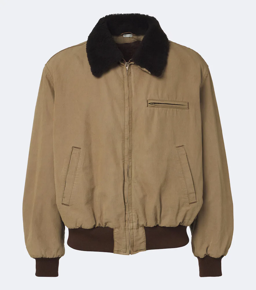 Teddy-Trimmed Cotton and Wool Blouson Jacket by A.Presse