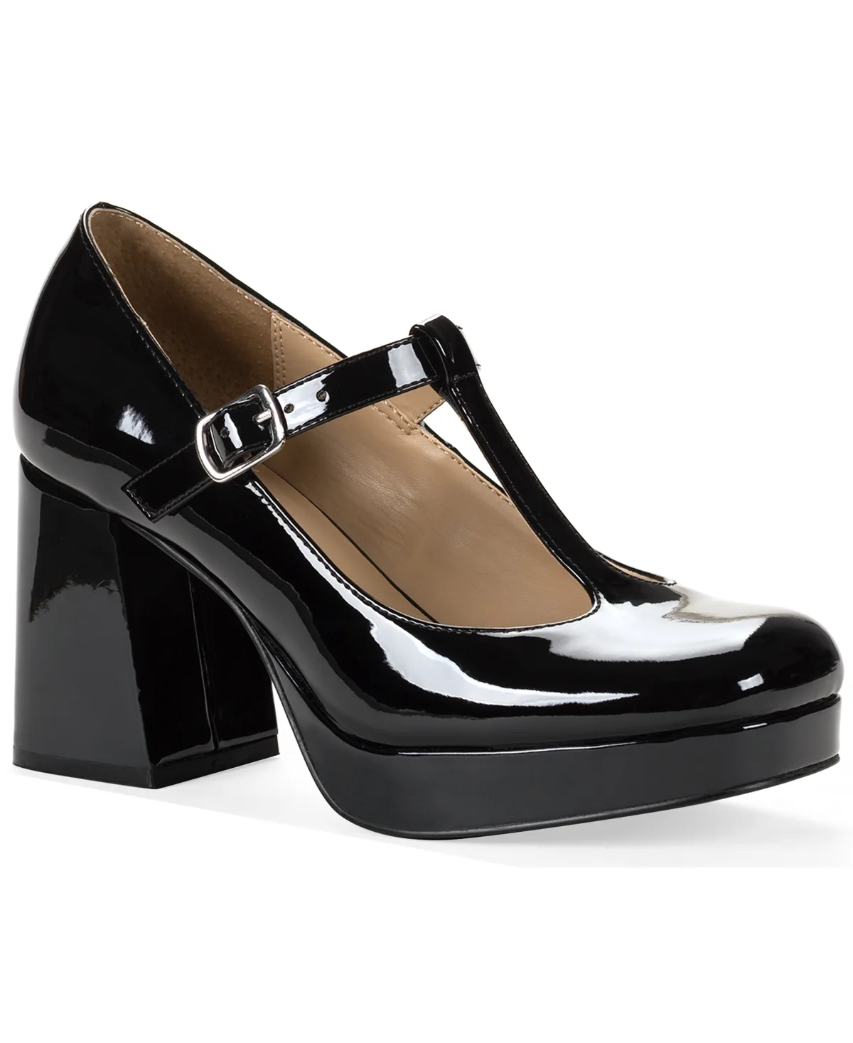 Vesperaa T-Strap Square Toe Mary Jane Pumps by Wild Pair
