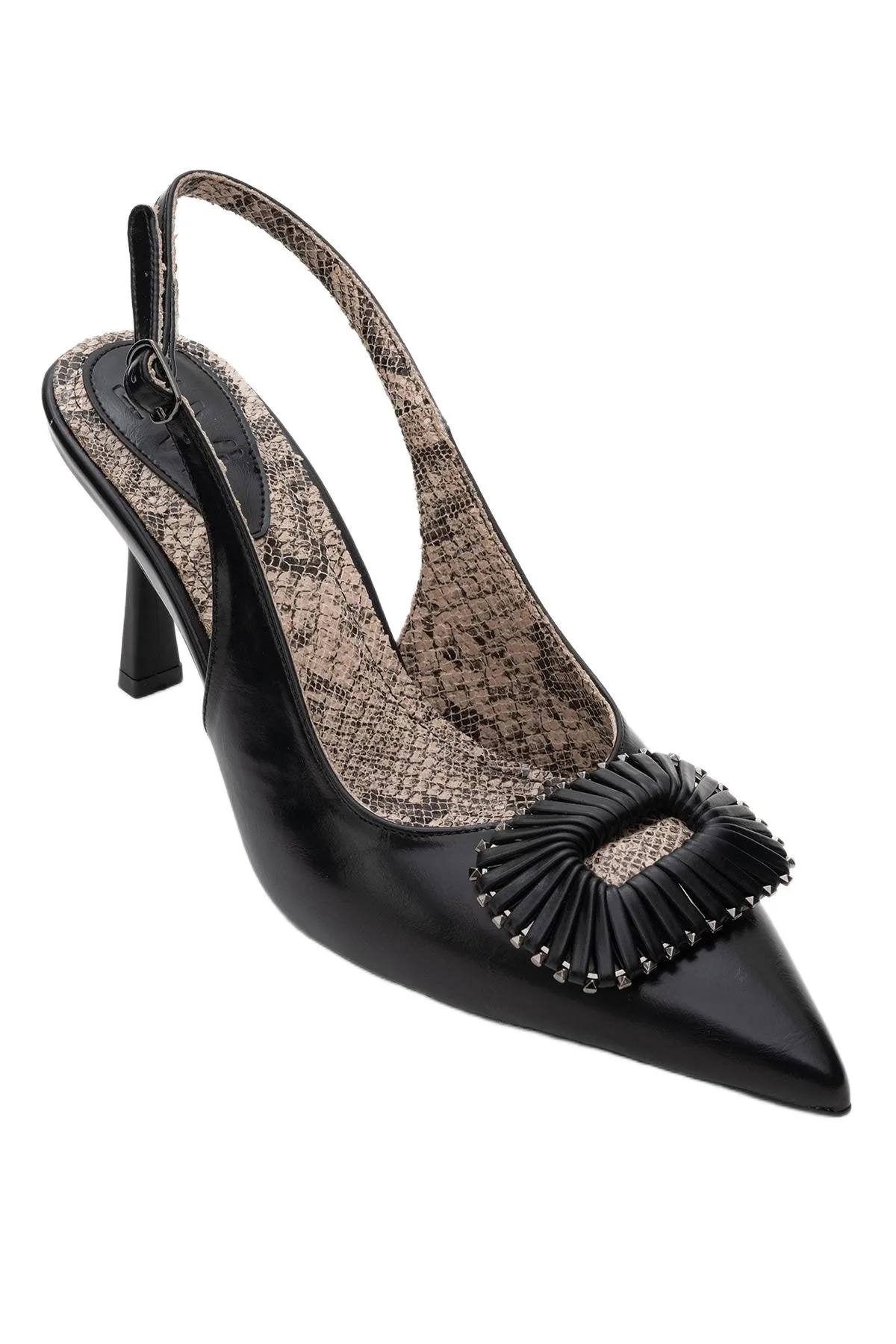 Spera Buckled Pointed Toe Pump by Prologue Shoes