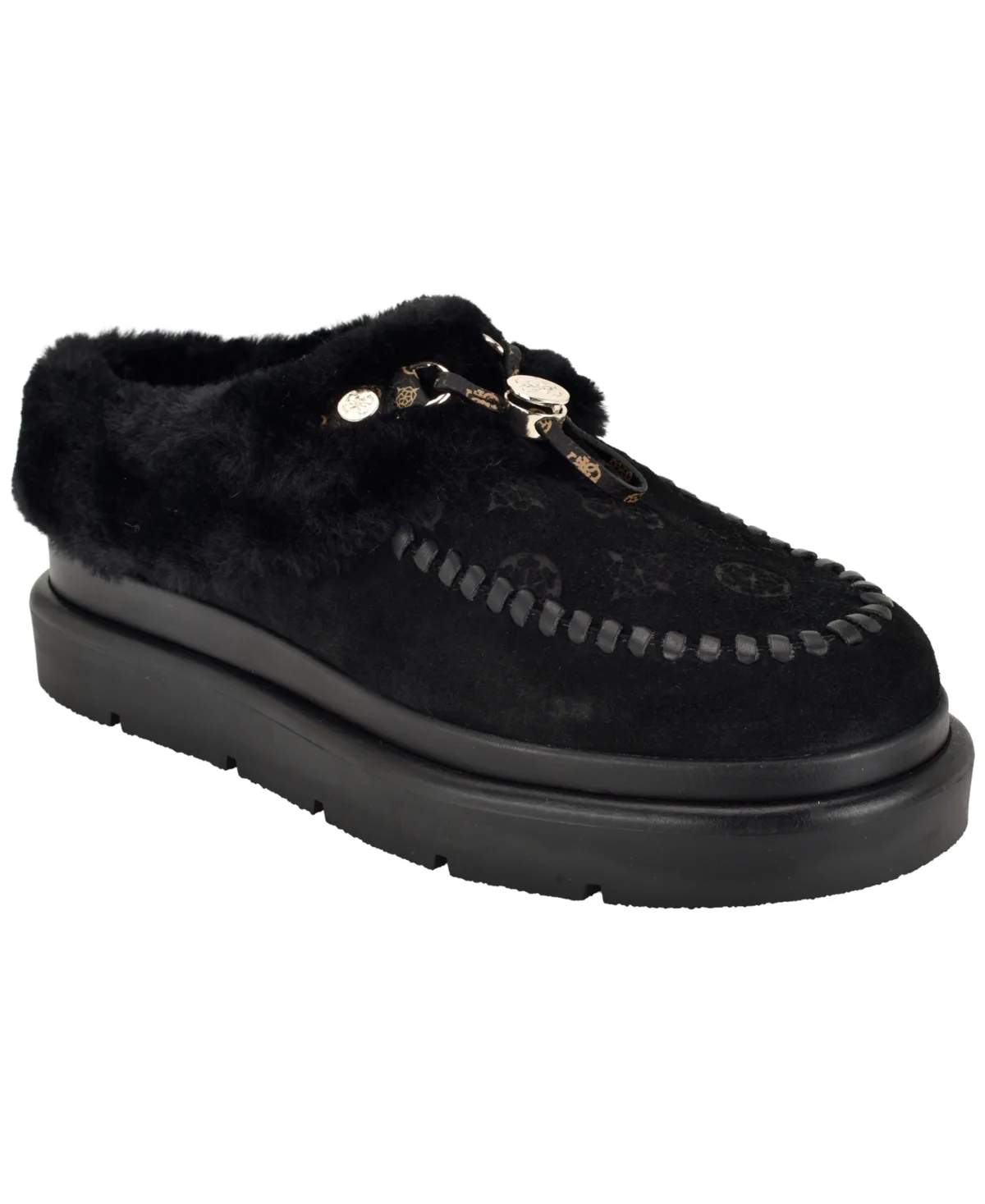 Kendry Cozy Logo Embossed Platform Clogs by Guess