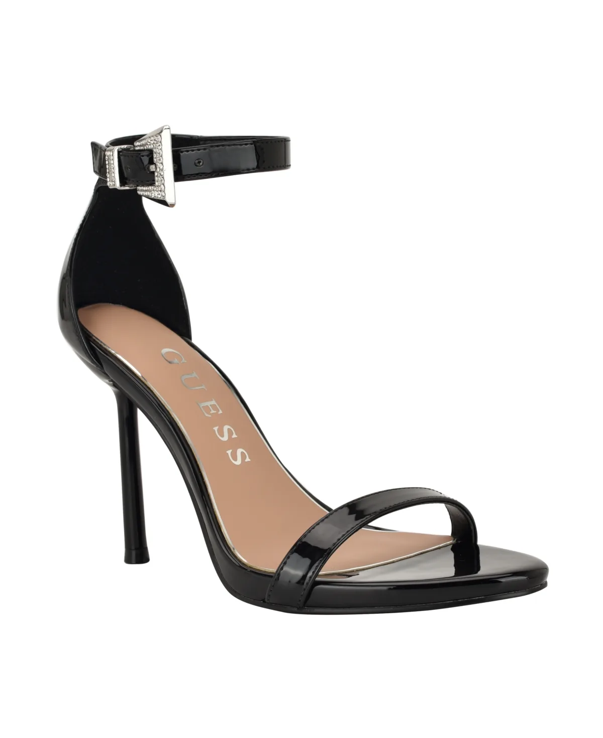 Insraa Rhinestone Buckle Stiletto Sandals by Guess