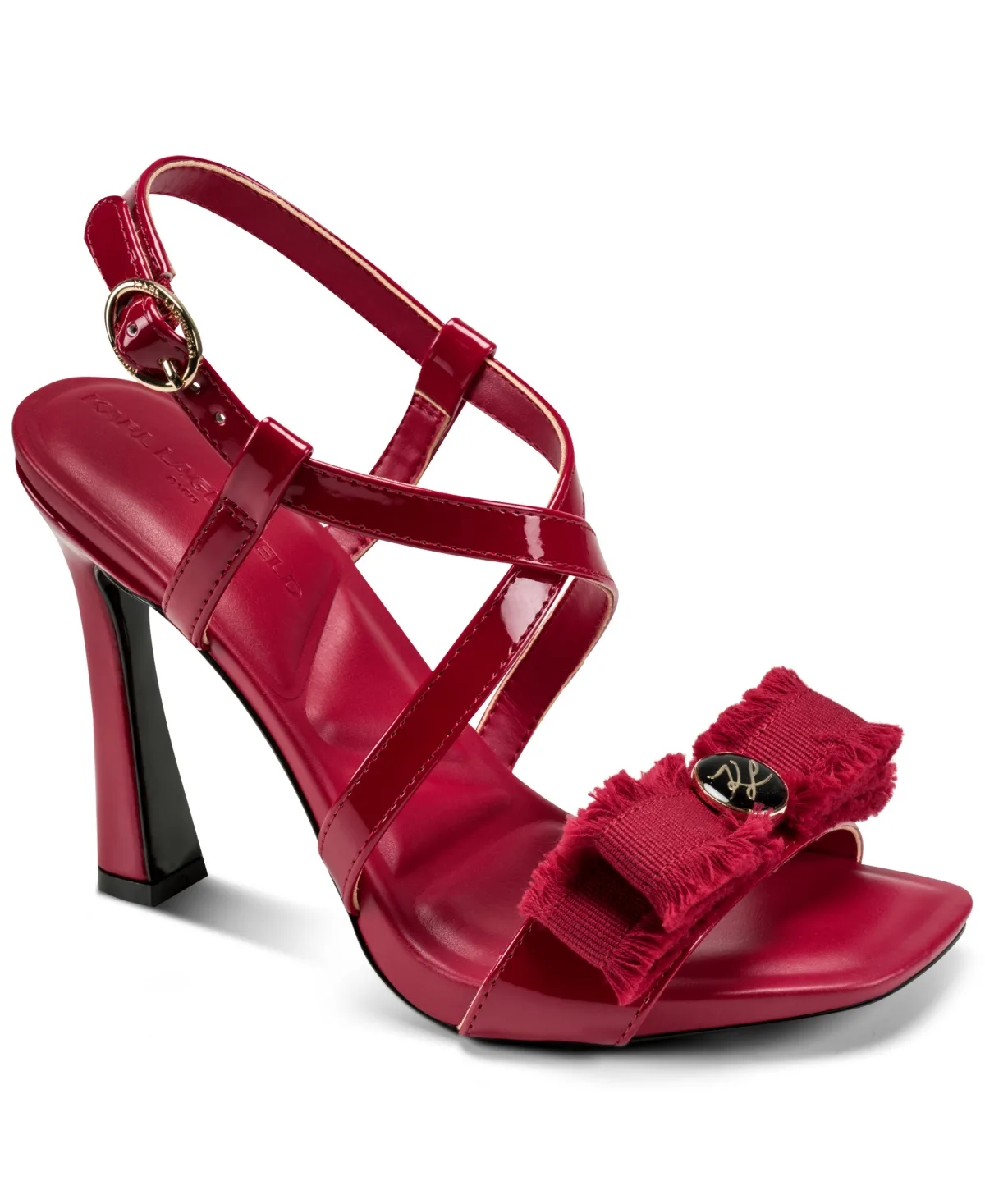 Currin Stiletto-Heel Square-Toe Strappy Sandals by Karl Lagerfeld Paris