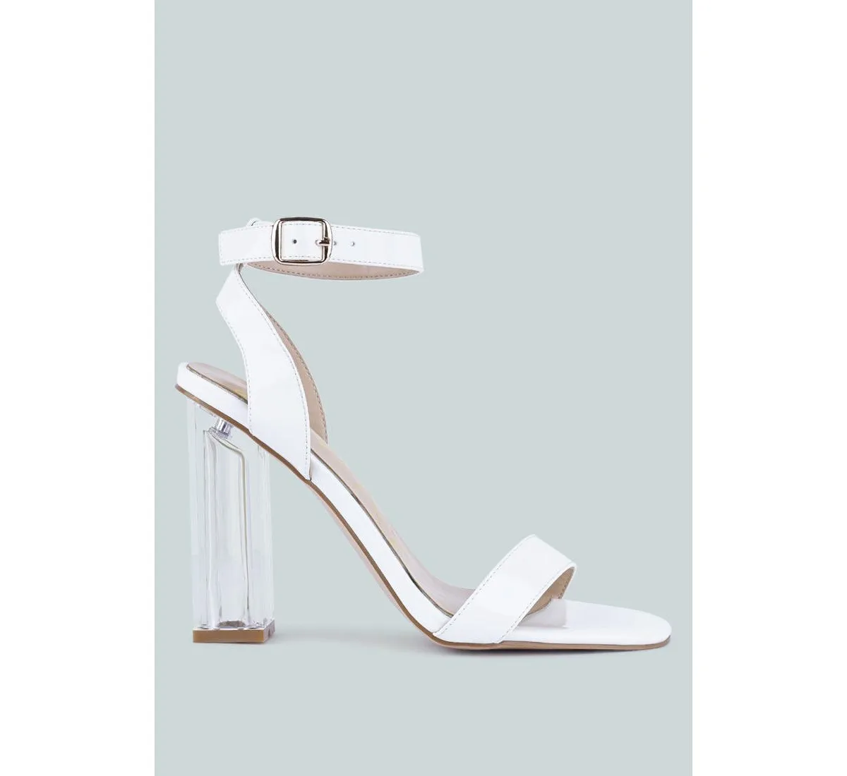 Poloma Clear Block Heel Party Sandals by London Rag