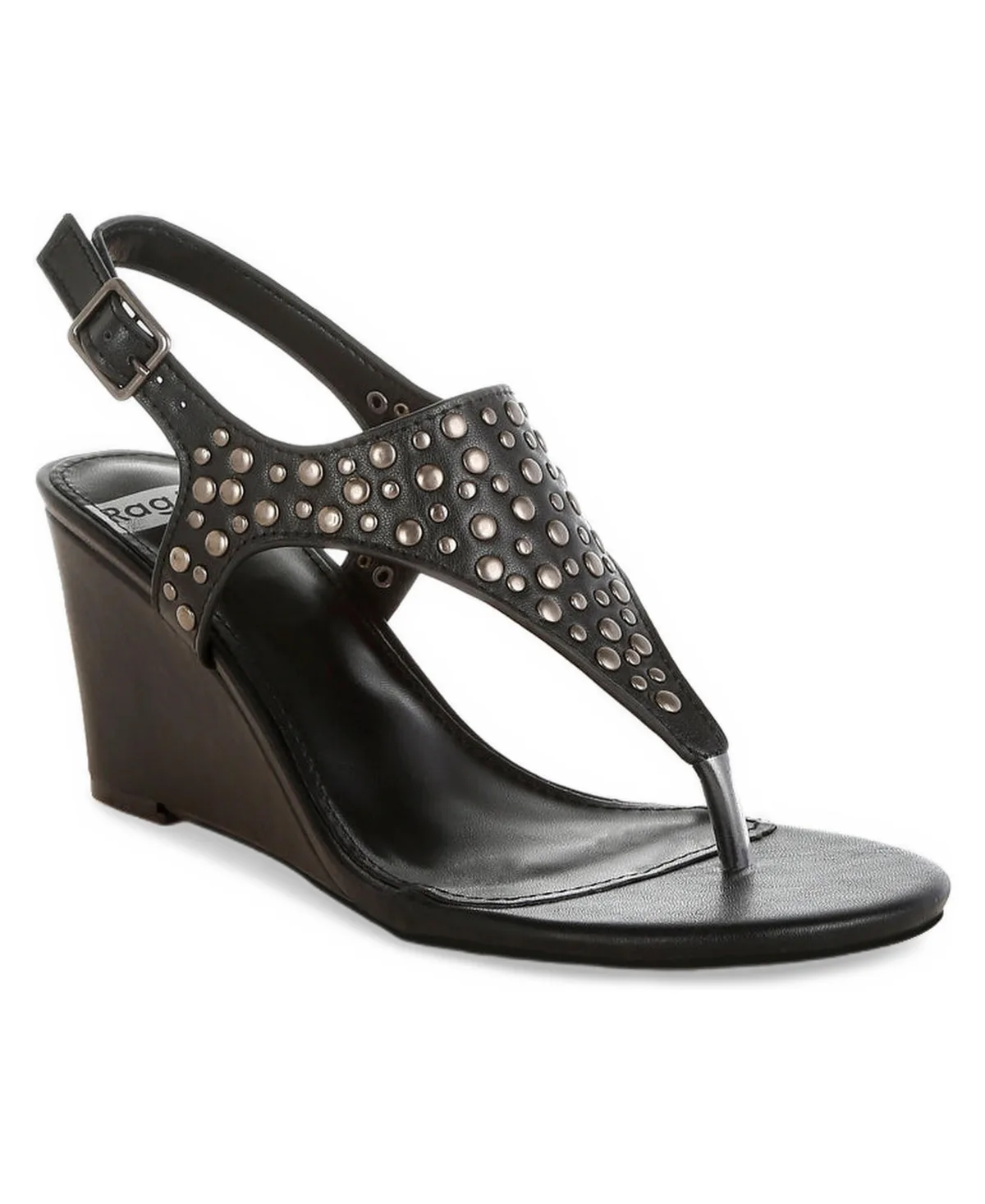 Sappho Studded Thong Toe Wedges by Rag & Co