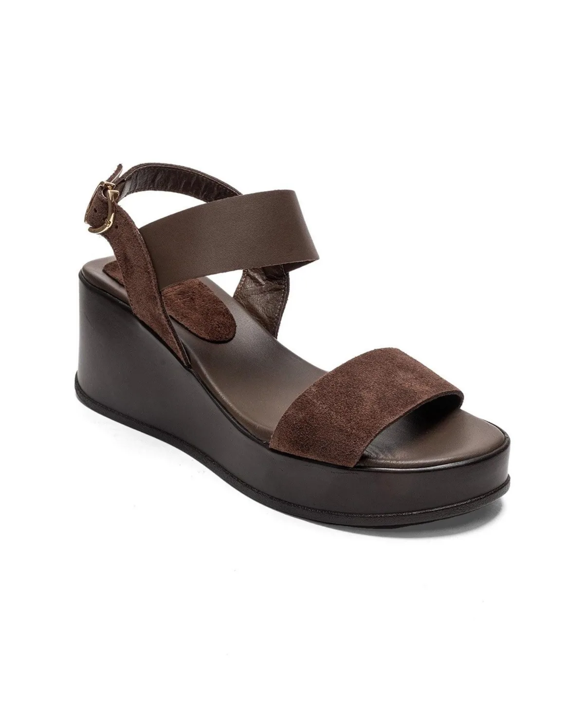 Lolanthe Leather Wedge Sandal by Forever & Always Shoes