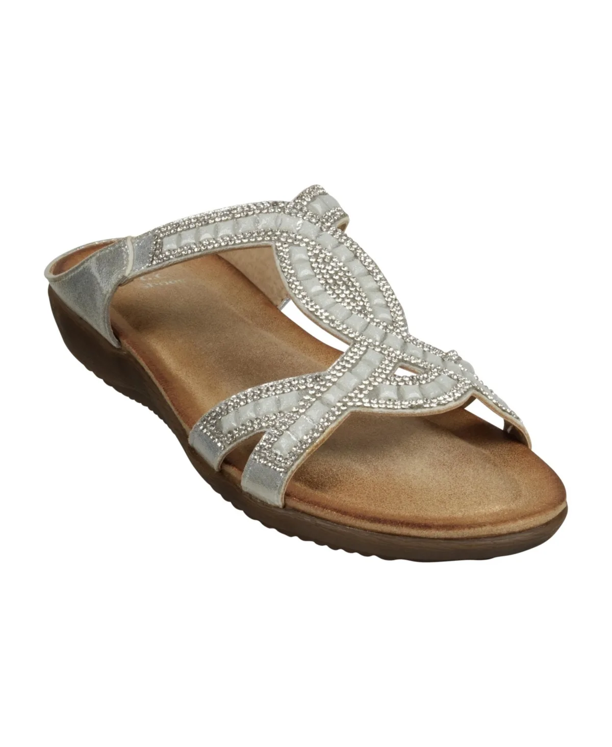 Alora Embellished Slide Flat Sandals by Gc Shoes