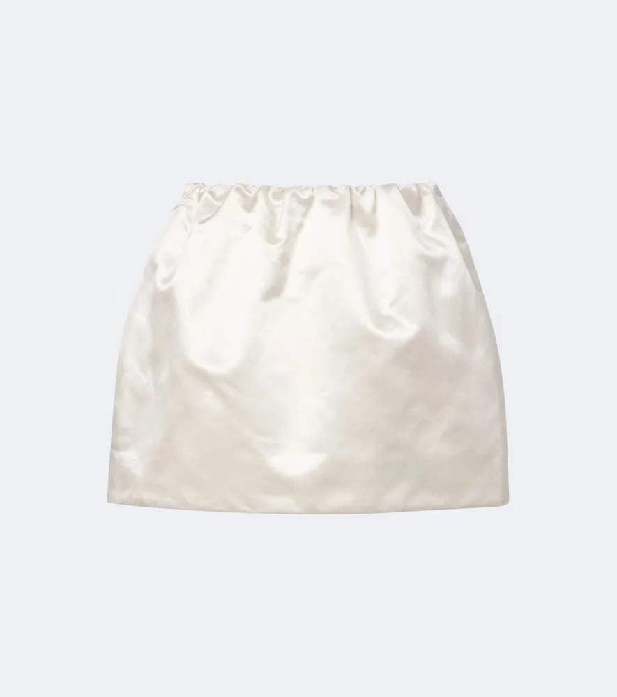 Verity Cotton and Silk Satin Miniskirt by Posse