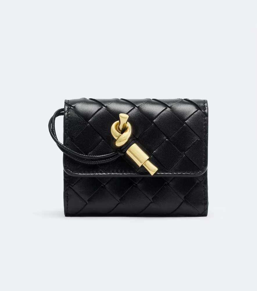 Andiamo Intrecciato Leather Wallet by Bottega Veneta