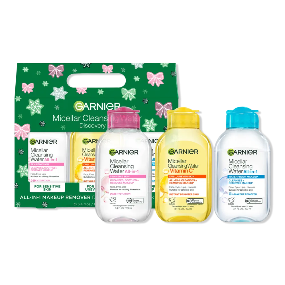 SkinActive Micellar Makeup Remover Holiday Kit with 3 Micellar by Garnier