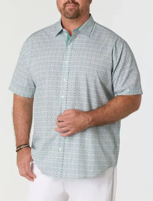 Quatrefoil Pattern Sport Shirt V2 by Synrgy by DXL