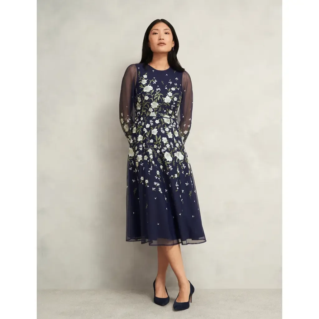 Lois Embroidered Dress by HOBBS LONDON