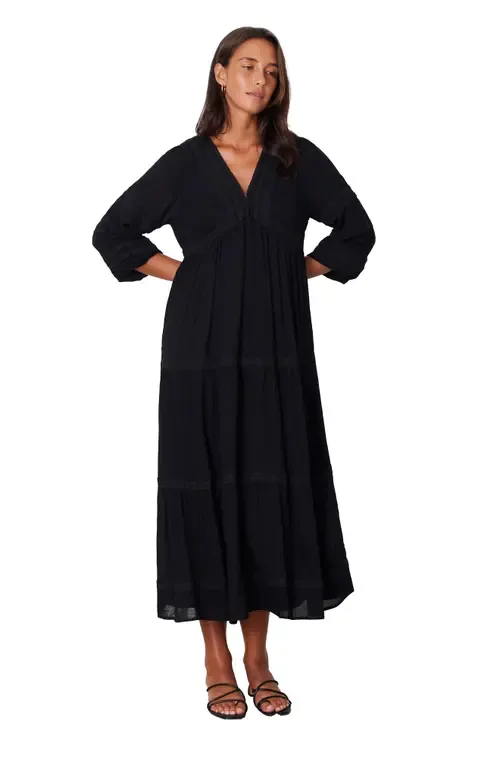 Magnolia Lace Inset Midi Dress
