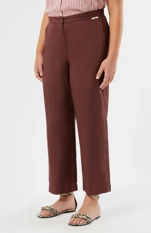 Vorafo Wide Leg Linen Pants by Marina Rinaldi