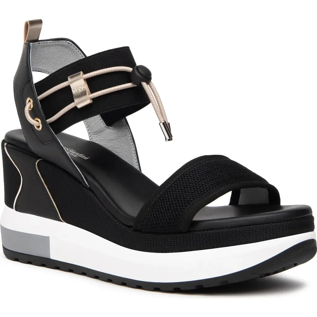 Bungee Platform Wedge Sandal by NeroGiardini