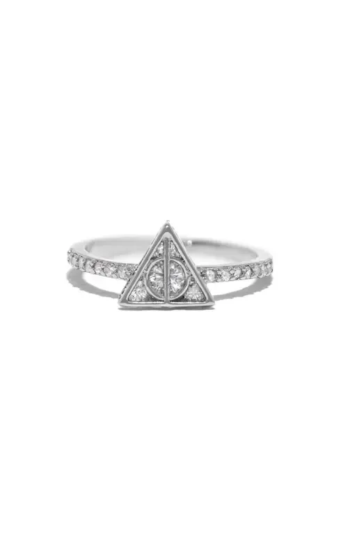 Girls Crew x Harry Potter™ Deathly Hallows Ring in Silver by Girls Crew