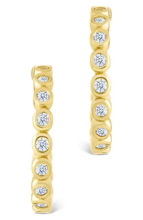 Bezel Hoop Earrings by Sterling Forever