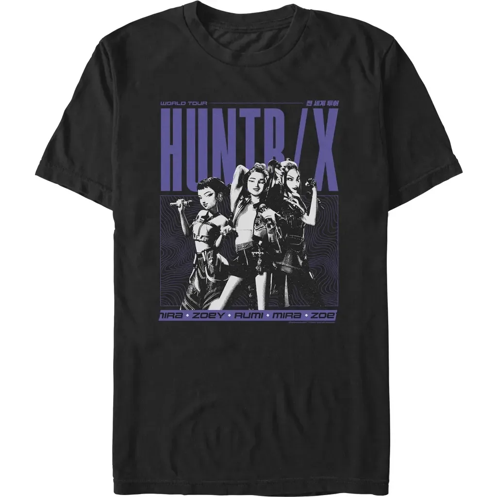 Huntrix World Tour Short Sleeve Graphic T-Shirt by KPop Demon Hunters