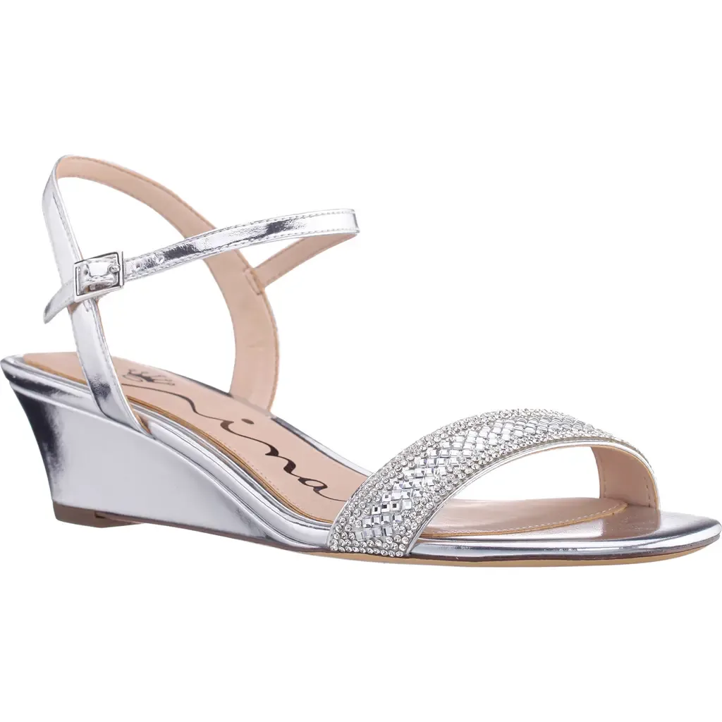 Vonda Ankle Strap Wedge Sandal by Nina