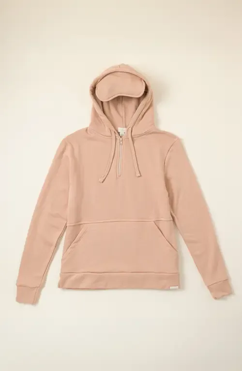 Built-In Sleep Mask Travel Hoodie by POND Los Angeles by Uncommon Goods