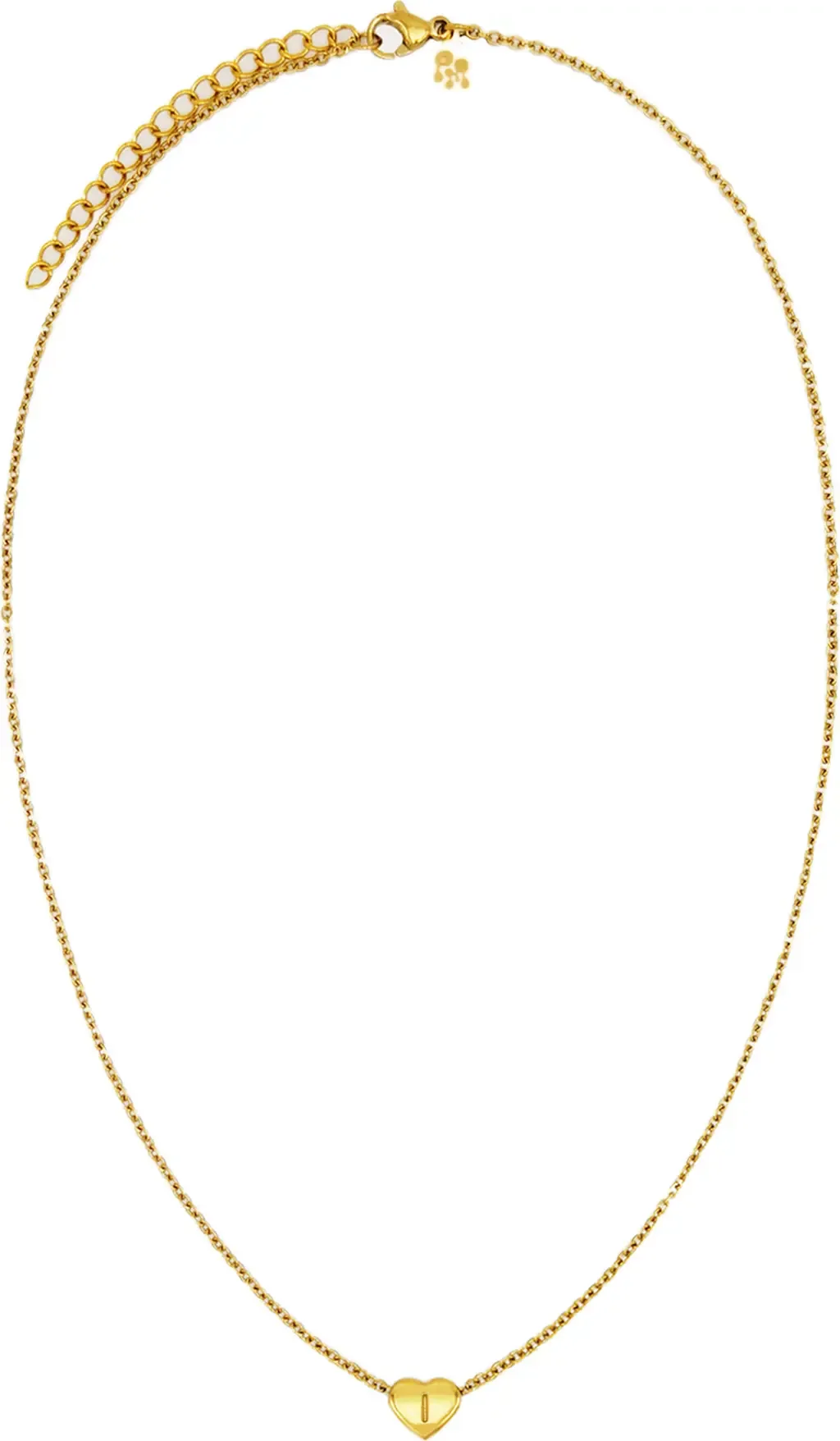 Dainty Heart Initial Pendant Necklace by Petit Moments