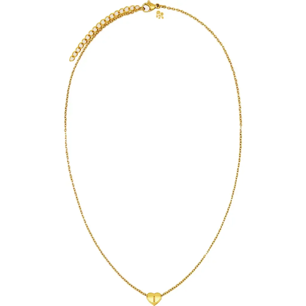 Dainty Heart Initial Pendant Necklace