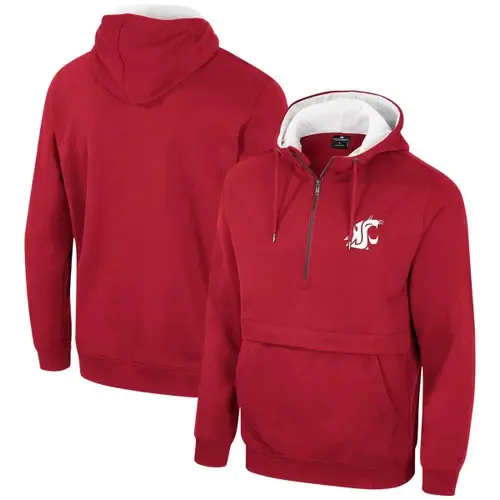 Colosseum Crimson Washington State Cougars Half-Zip Hoodie by COLOSSEUM