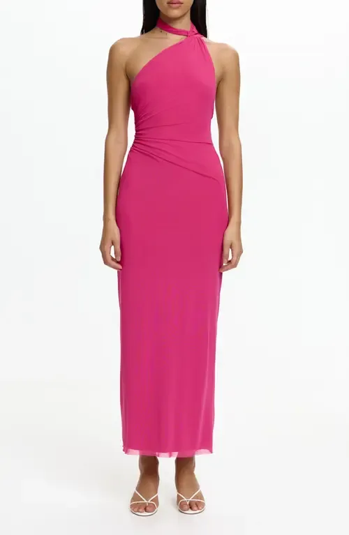 Avni Asymmetric Halter Neck Mesh Gown by Significant Other