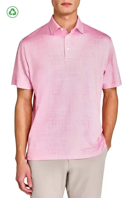 Regular Fit Chambray Recycled Performance Golf Polo by CONSTRUCT