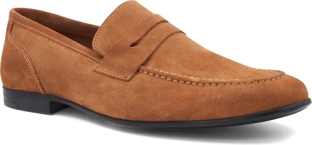 Lastra Unlined Loafer in Light Blue Suede
