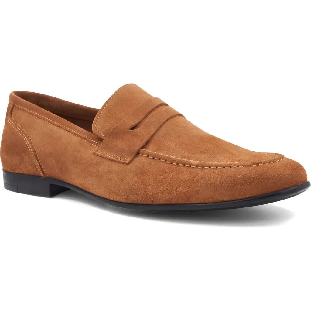 Lastra Unlined Loafer in Light Blue Suede