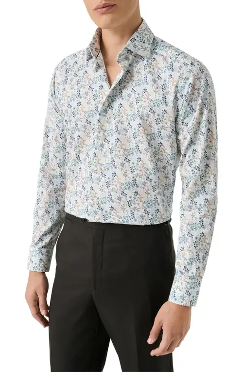 Contemporary Fit Floral Twill Dress Shirt by Eton