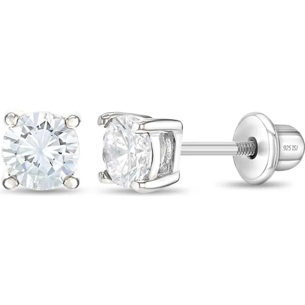 Round Solitaire Earrings by In Season Jewelry