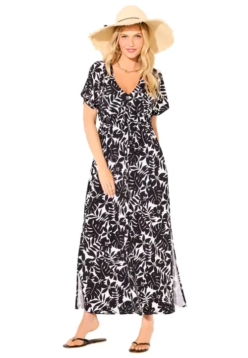 Pack & Go Wrinkle Resistant Maxi Cover Up Dress