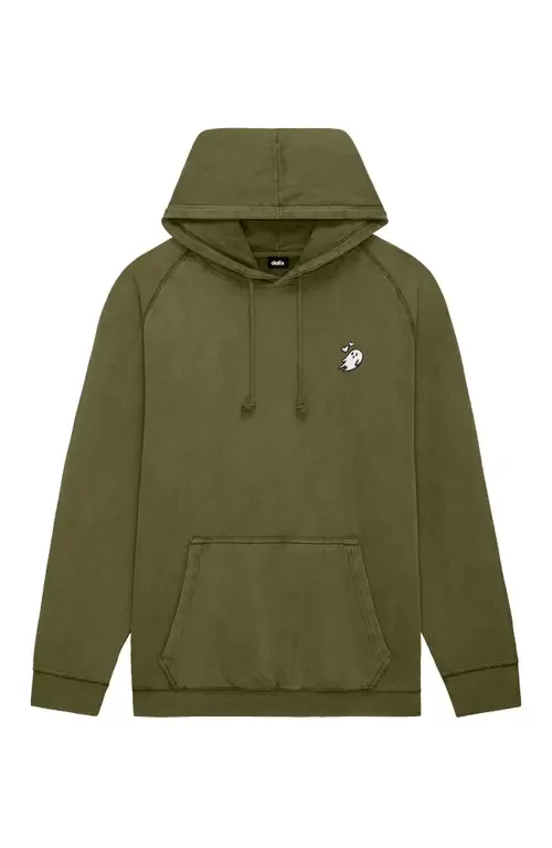Heartly Ghost Mineral Washed Hoodie by Dalix